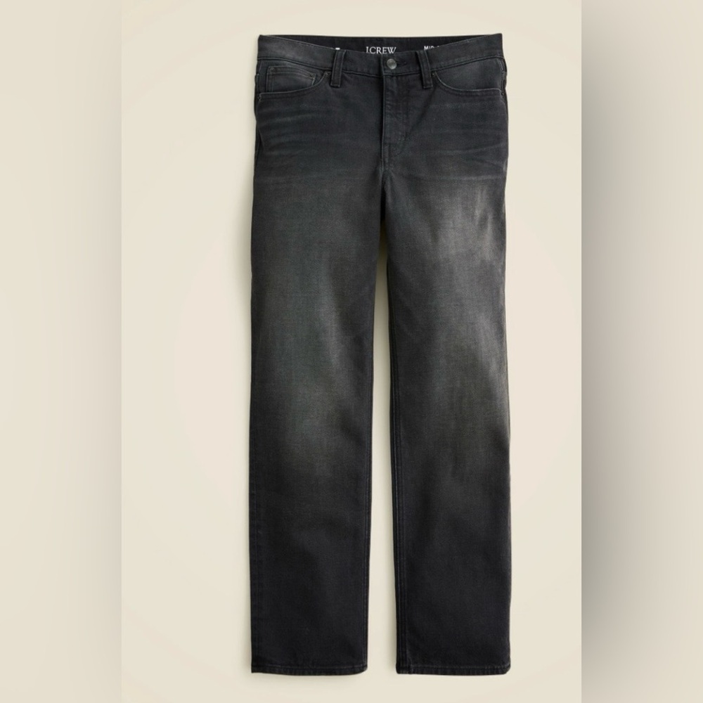 J. Crew Women's Straight Leg Faded Wash Black Jeans
